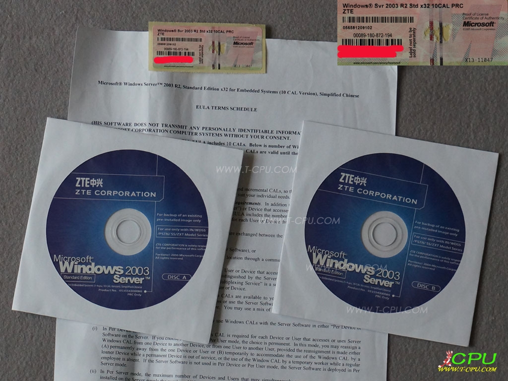 Windows Svr 2003 R2 Std X32 for ZTE