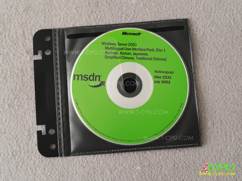 Windows Server 2003 Multilingual User Interface Pack Disc 1