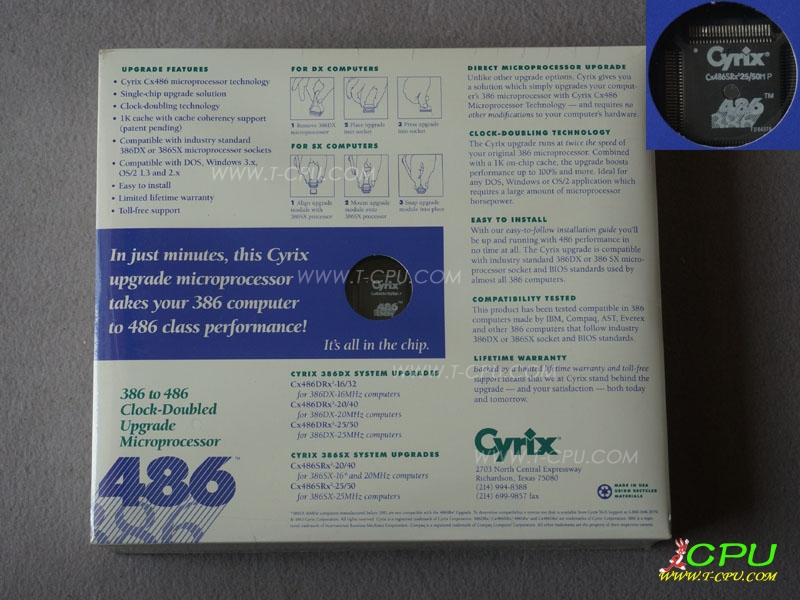 Cyrix Cx486SRx2-25/50 15162-02 NIB