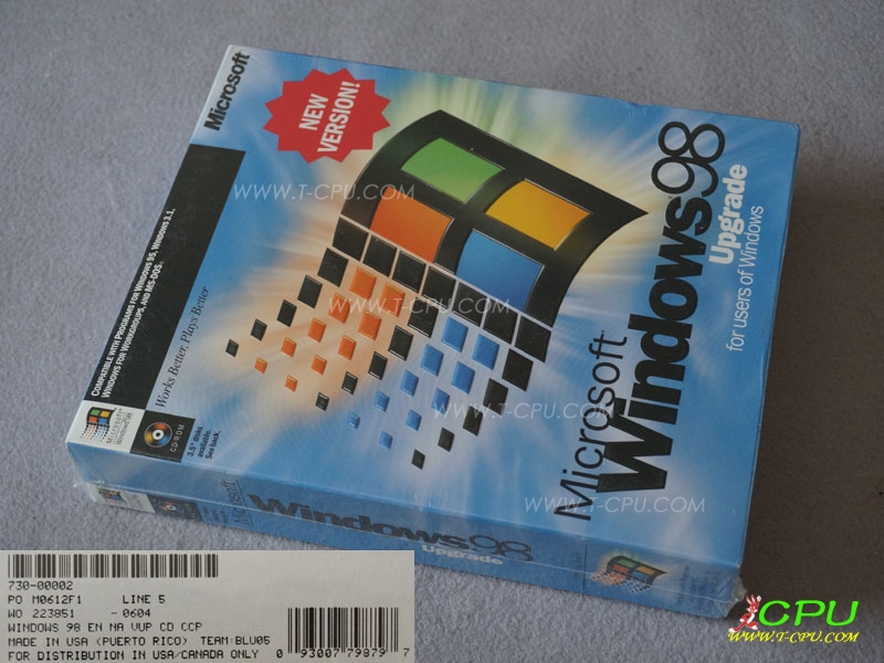 Windows 98 Upgrade EN CD NIB