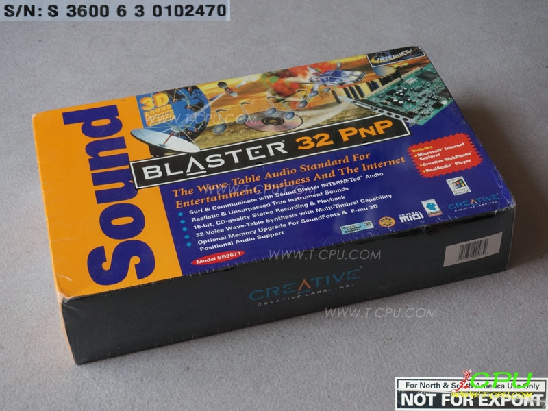 Creative Sound Blaster 32 PNP SB3671 SB3600 NIB 1