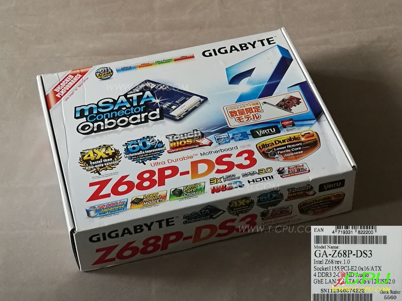 GIGABYTE技嘉 GA-Z68P-DS3 NIB