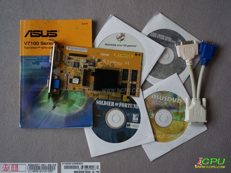 ASUS华硕 GeForce2 MX AGP-V7100 2V1D BOX