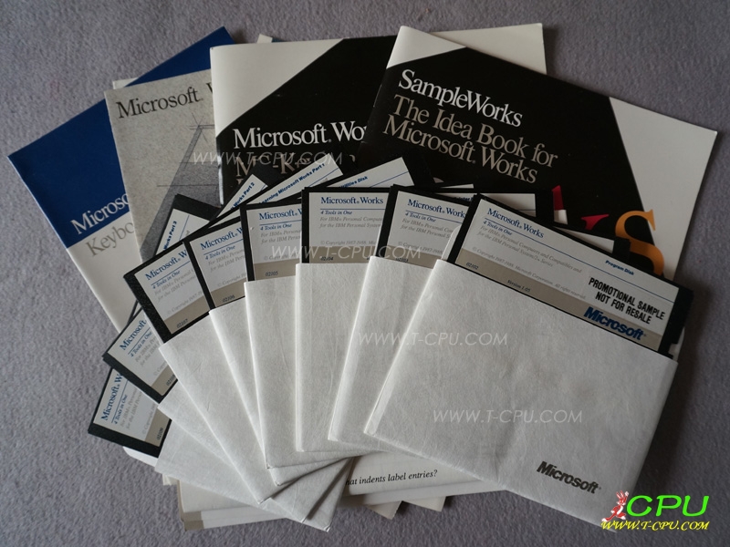 Microsoft Works 1.05 SAMPLE for MS-DOS BOX